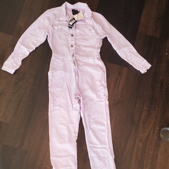 Nasty Gal Lilac Denim Jumpsuit - Picture 2 of 8
